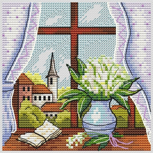 The Spring Window Cross Stitch Pattern