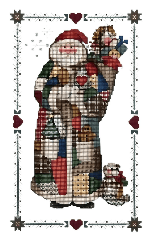 Colorful Santa – Cross Stitch Design PDF